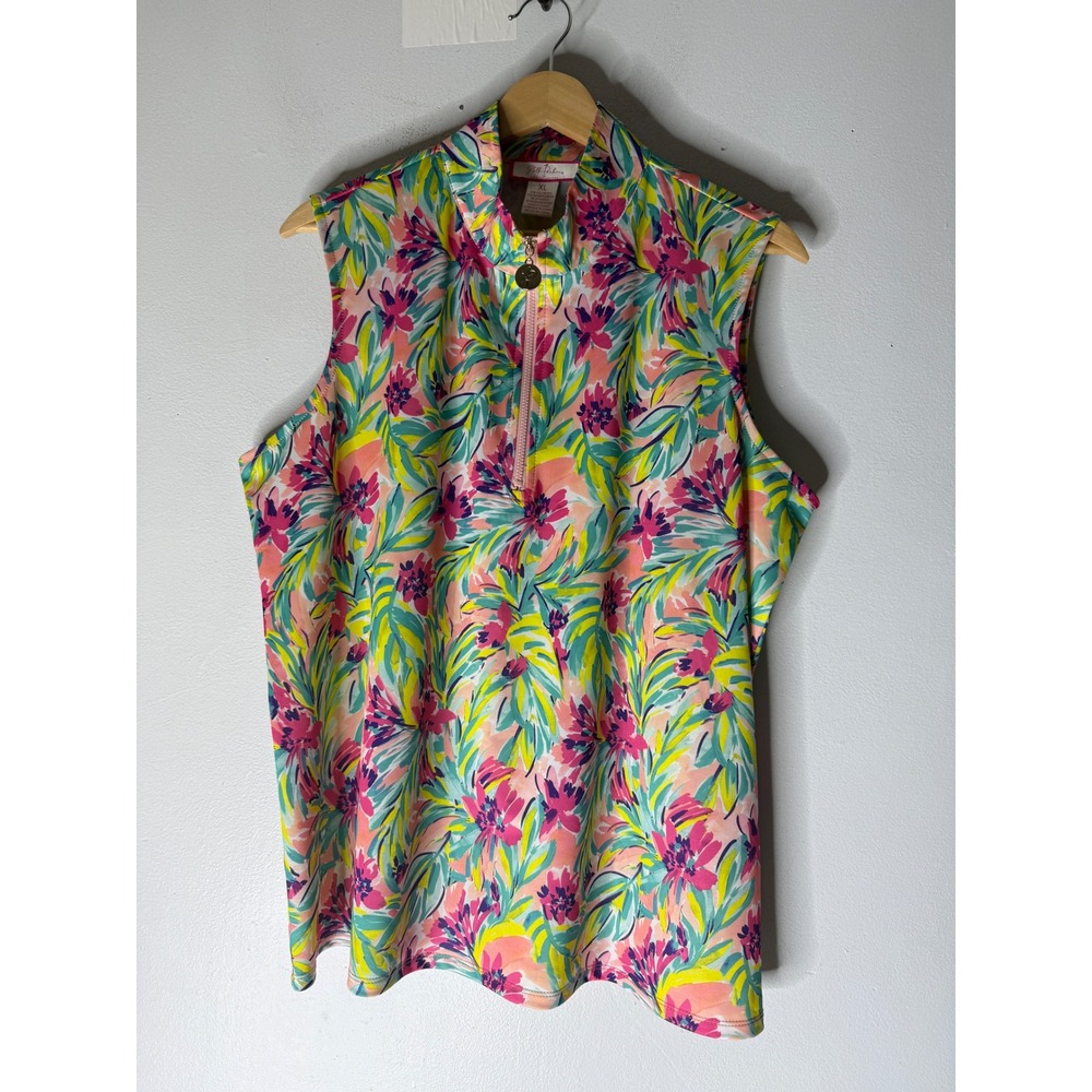 Stella Parker floral sleeveless golf top and skort multicolor XL excellent cond - Picture 2 of 10